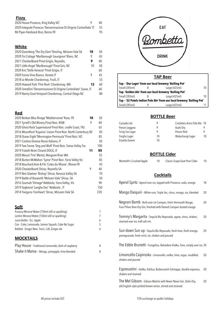 Bombetta Has Now Closed