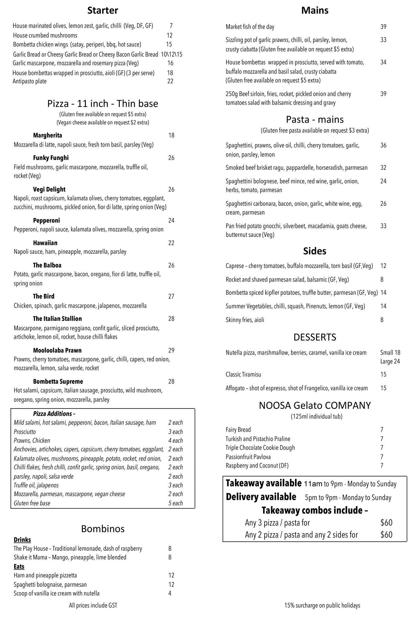 Bombetta Food